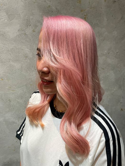 การทำสีผม Rose Gold Balayage กับ MOGA